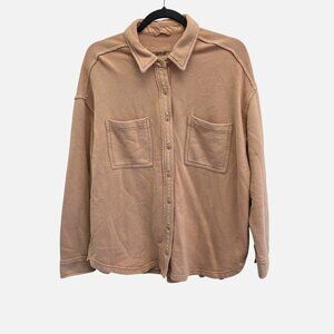 Aerie Womens S/P Lumberjane Fleece Shirt in Toasty Oversized  New 2242